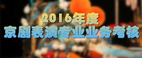 流水了啊啊啊国家京剧院2016年度京剧表演专业业务考...